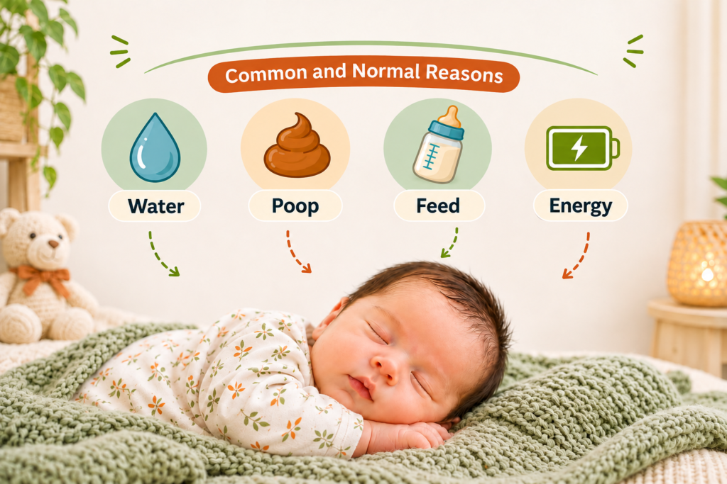 Signs of healthy newborn weight loss recovery, including wet nappies, feeding and alertness.